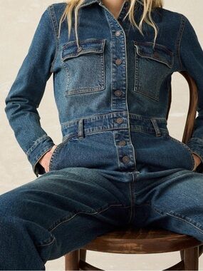 Faherty Indigo Denim Jumpsuit